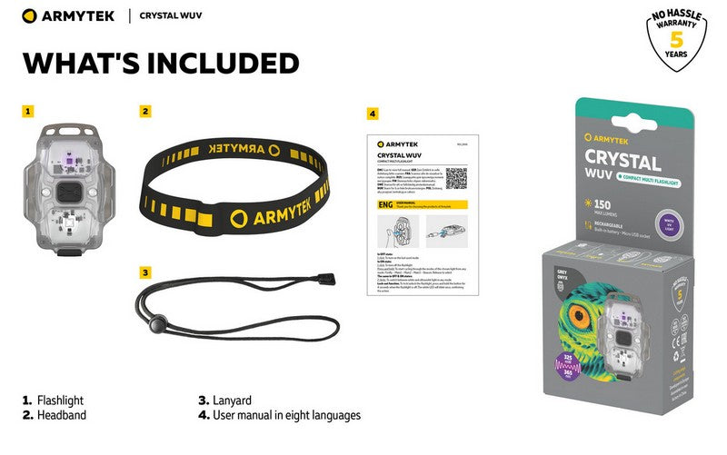 Crystal WUV – 150 Lumens Blanc + 325mW UV