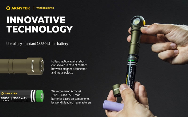 Wizard C2 Pro OLIVE Magnet USB – 2500 Lumens