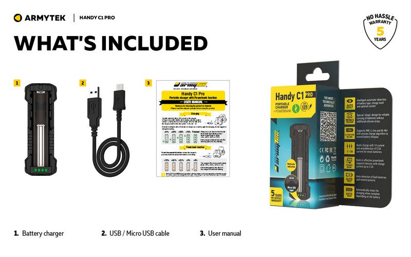 Chargeur Handy C1 Pro – PowerBank – Li-ion, IMR, Ni-Mh