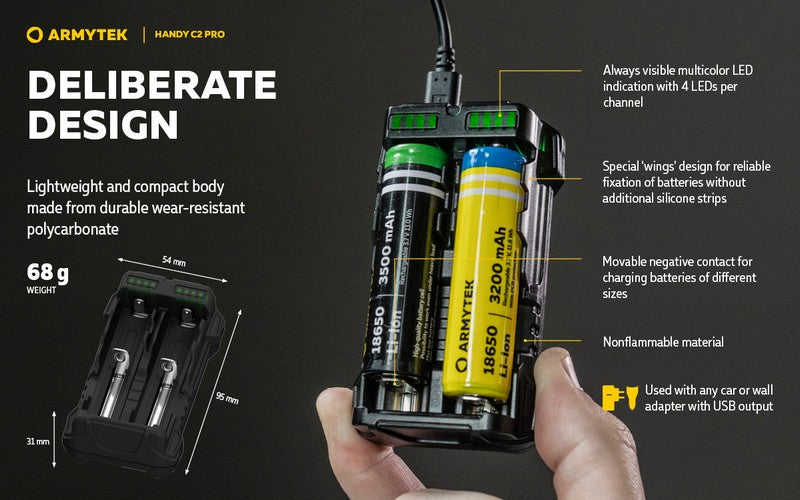 Chargeur Handy C2 Pro – Powerbank – Batteries Li-ion, IMR et Ni-Mh