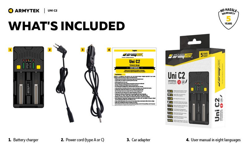 Chargeur Uni C2 – Batteries Li-ion, IMR, Li-FePO4, Ni-MH, Ni-Cd