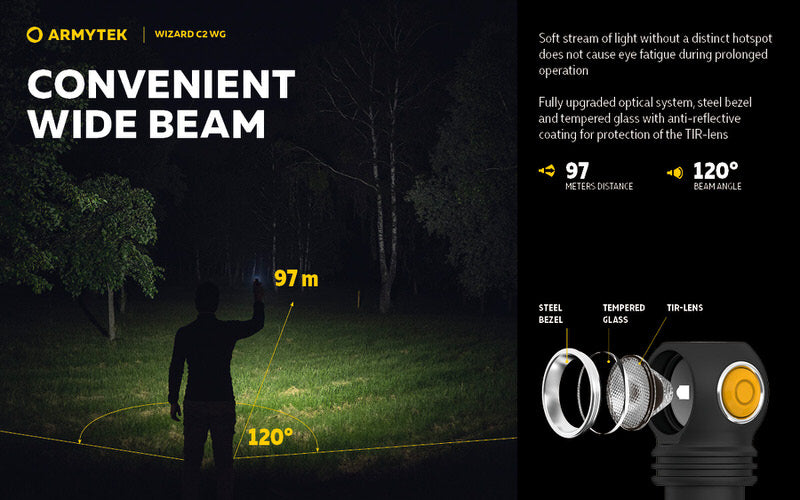 Wizard C2 WG Magnet USB – 1100/1020 Lumens / 400 Lumens Vert