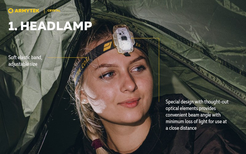 Crystal – 150 Lumens Blanc + 30 Lumens Rouge