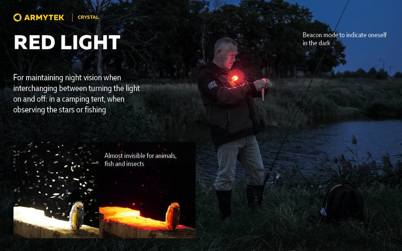 Crystal – 150 Lumens Blanc + 30 Lumens Rouge