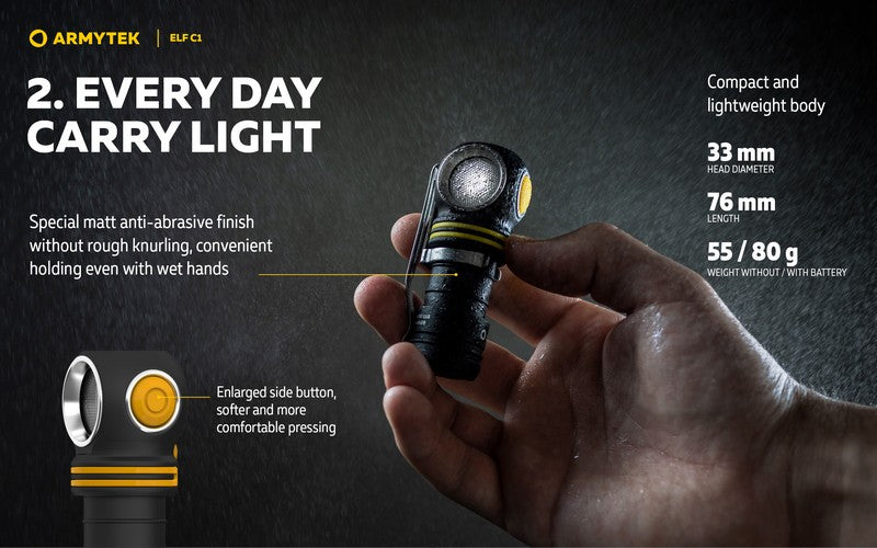 ELF C1 USB-C – 1000/930 Lumens