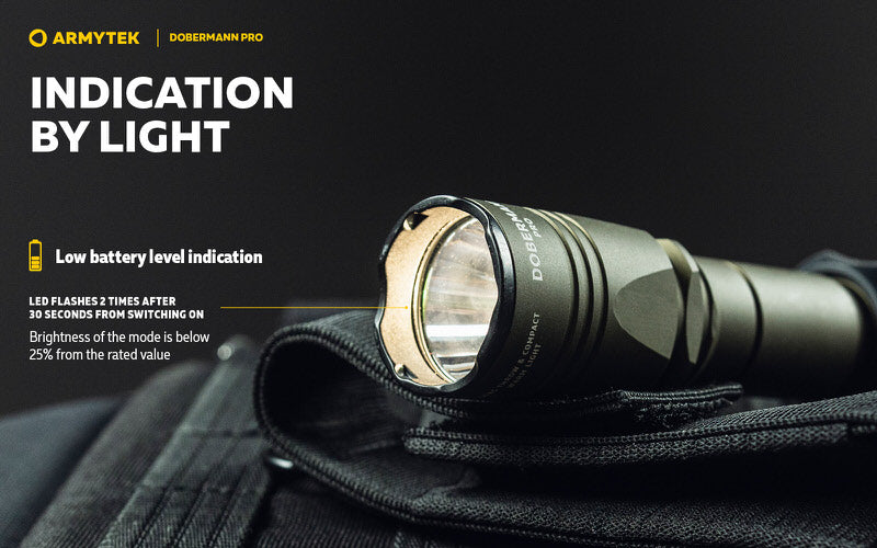 Dobermann Pro OLIVE Magnet USB – 1400 Lumens