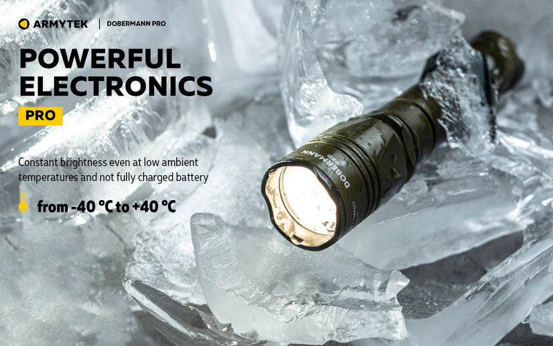 Dobermann Pro OLIVE Magnet USB – 1400 Lumens