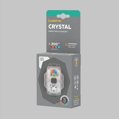 Lampe Armytek Crystal RGB – 200 Lumens Blanc + Rouge/Bleu/Vert