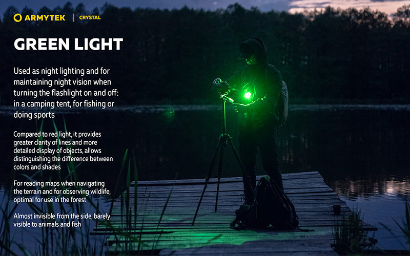 Lampe Armytek Crystal RGB – 200 Lumens Blanc + Rouge/Bleu/Vert