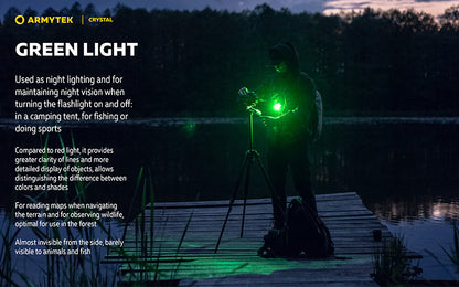 Lampe Armytek Crystal RGB – 200 Lumens Blanc + Rouge/Bleu/Vert