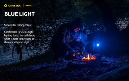 Lampe Armytek Crystal RGB – 200 Lumens Blanc + Rouge/Bleu/Vert