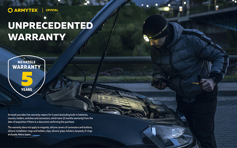 Lampe Armytek Crystal RGB – 200 Lumens Blanc + Rouge/Bleu/Vert