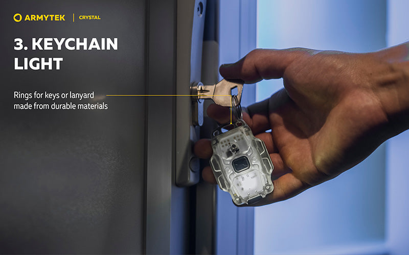 Lampe Armytek Crystal RGB – 200 Lumens Blanc + Rouge/Bleu/Vert