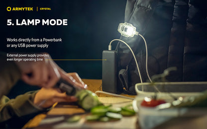 Lampe Armytek Crystal RGB – 200 Lumens Blanc + Rouge/Bleu/Vert