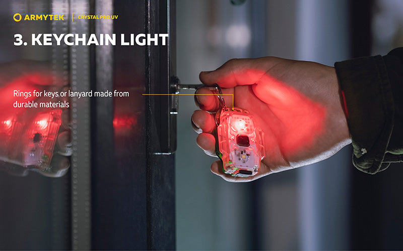 Lampe Frontale Armytek Crystal PRO UV – 200 Lumens - Lumière Blanche/Rouge/Verte/Bleu/UV