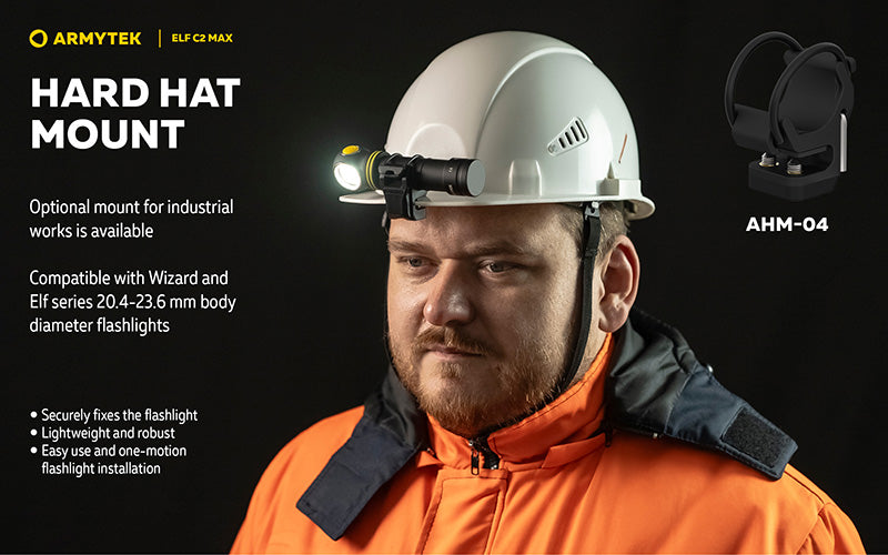 Lampe Frontale  Armytek Elf C2 Max 4500 Lumens - Faisceau Large 150° - 4 en 1 - Rechargeable USB-C