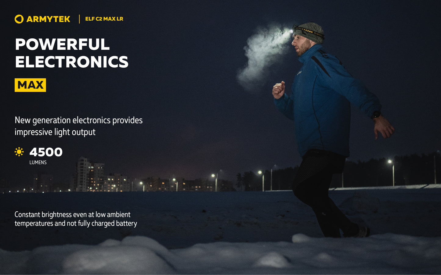 Elf C2 Max LR 4500 Lumens - Portée 235m Longue Distance - 4 en 1 - Rechargeable USB-C