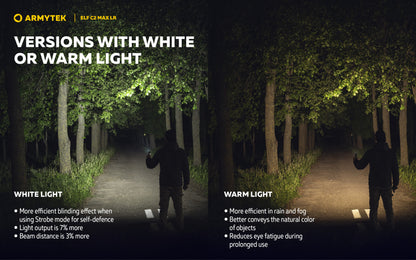 Elf C2 Max LR 4500 Lumens - Portée 235m Longue Distance - 4 en 1 - Rechargeable USB-C