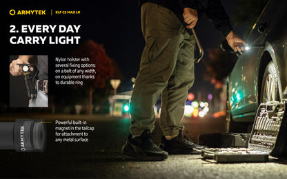 Elf C2 Max LR 4500 Lumens - Portée 235m Longue Distance - 4 en 1 - Rechargeable USB-C