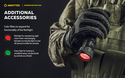 Lampe torche Armytek Dobermann Pro Max 3000 Lumens - Batterie 21700 Li-Ion 5000mAh