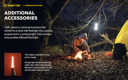 Lampe torche Armytek Dobermann Pro Max 3000 Lumens - Batterie 21700 Li-Ion 5000mAh