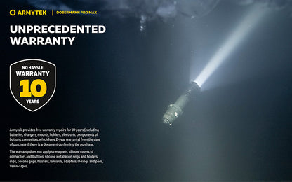 Lampe torche Armytek Dobermann Pro Max 3000 Lumens - Batterie 21700 Li-Ion 5000mAh
