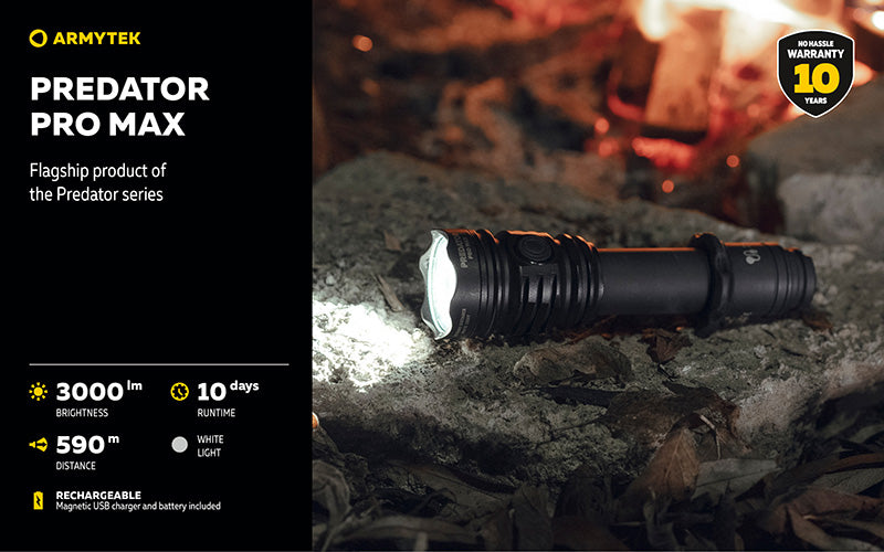 Predator Pro Max 3000 Lumens - Batterie 21700 Li-Ion 5000mAh