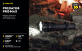 Predator Pro Max 3000 Lumens - Batterie 21700 Li-Ion 5000mAh