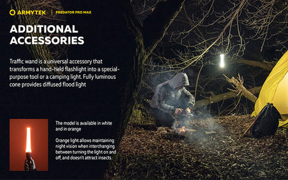 Lampe torche Armytek Predator Pro Max 3000 Lumens - Batterie 21700 Li-Ion 5000mAh
