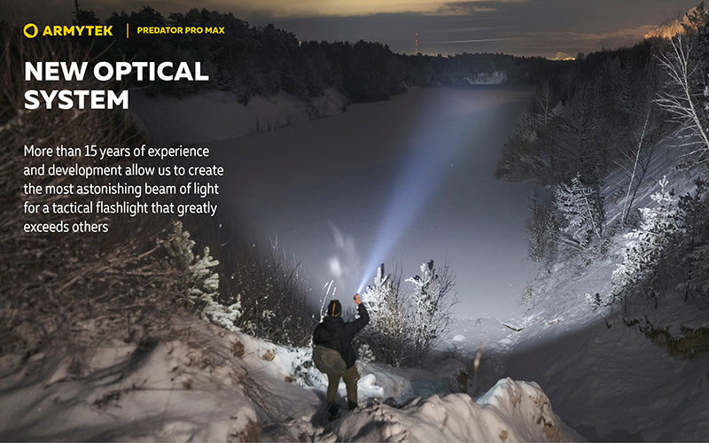 Lampe torche Armytek Predator Pro Max 3000 Lumens - Batterie 21700 Li-Ion 5000mAh