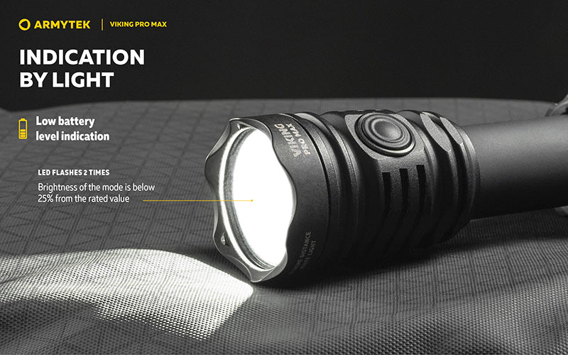Viking Pro Max 5300 Lumens - Batterie 21700 Li-Ion 5000mAh - Portée de 355 mètres - White ou Warm
