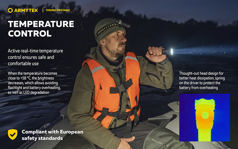 Viking Pro Max 5300 Lumens - Batterie 21700 Li-Ion 5000mAh - Portée de 355 mètres - White ou Warm