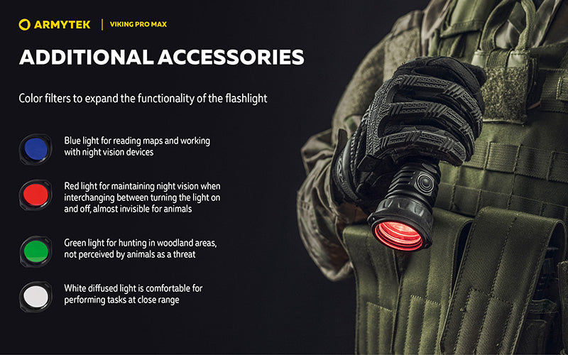 Viking Pro Max 5300 Lumens - Batterie 21700 Li-Ion 5000mAh - Portée de 355 mètres - White ou Warm