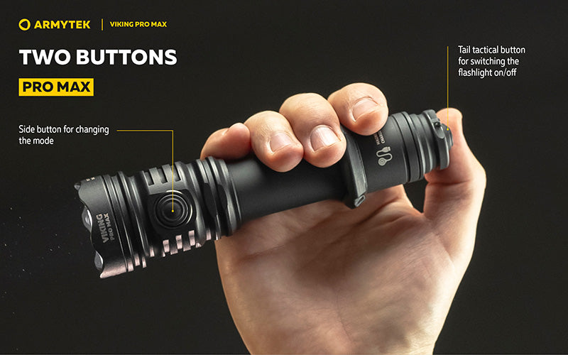 Viking Pro Max 5300 Lumens - Batterie 21700 Li-Ion 5000mAh - Portée de 355 mètres - White ou Warm