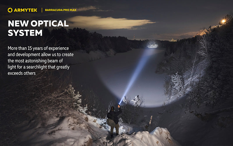 Barracuda Pro Max White 2800 Lumens - Portée 1000m - Rechargeable - Batterie 21700 Li-Ion