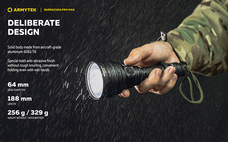 Barracuda Pro Max White 2800 Lumens - Portée 1000m - Rechargeable - Batterie 21700 Li-Ion