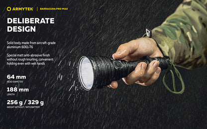 Barracuda Pro Max White 2800 Lumens - Portée 1000m - Rechargeable - Batterie 21700 Li-Ion