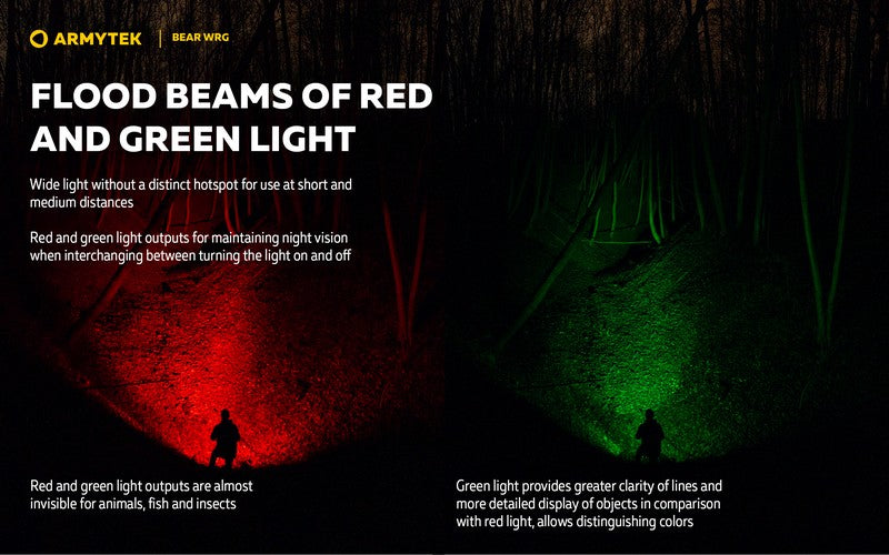 Bear WRG - 1500 Lumens Blanc / 180 Lumens Vert / 130 Lumens Rouge