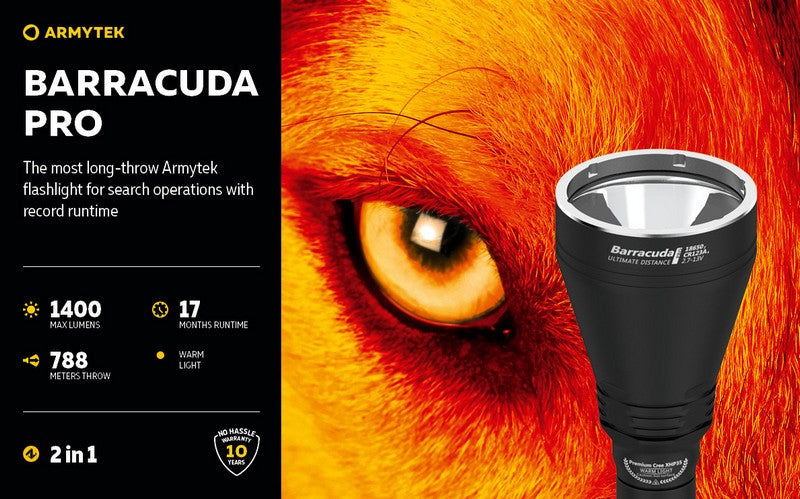 Barracuda Pro V2 XHP35 – 1850/1720 Lumens