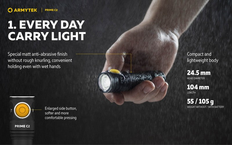 Prime C2 Magnet USB – 1000/930 Lumens