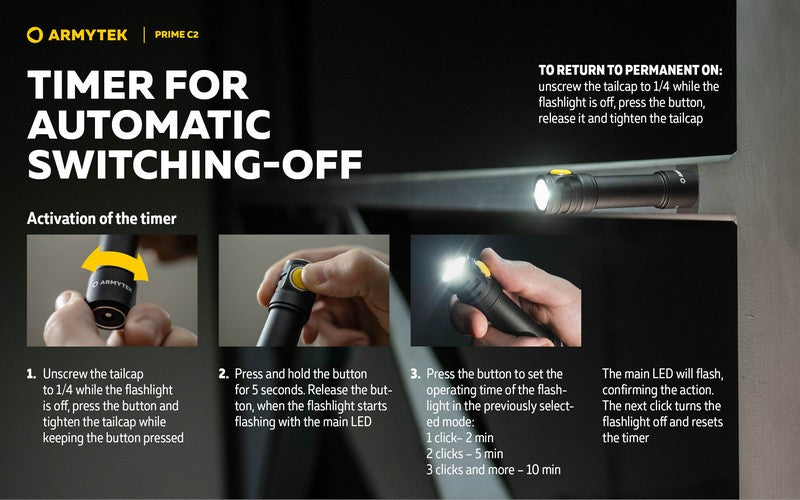 Prime C2 Magnet USB – 1000/930 Lumens