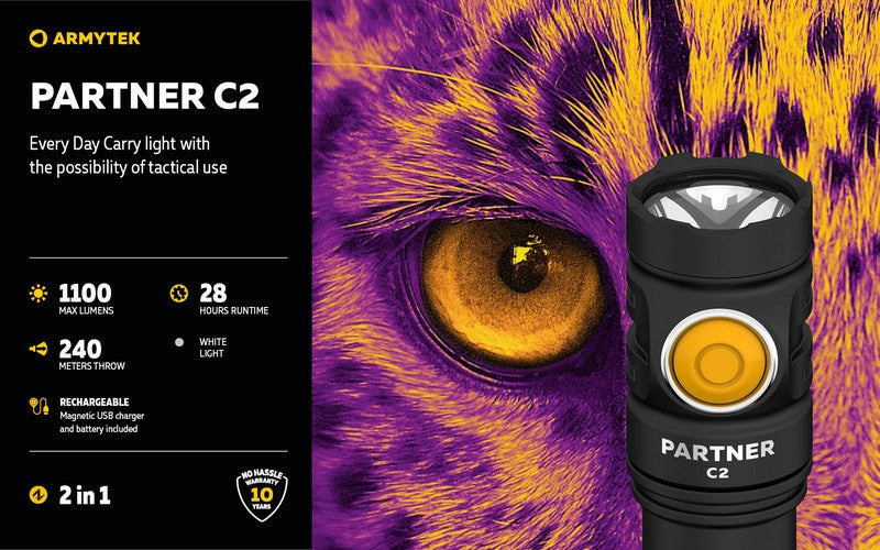 Partner C2 V4 Magnet USB – 1100/1020 Lumens