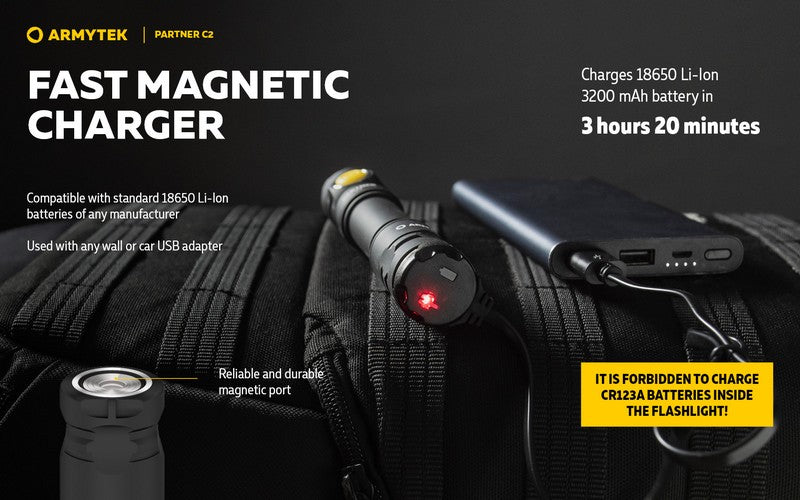Partner C2 V4 Magnet USB – 1100/1020 Lumens