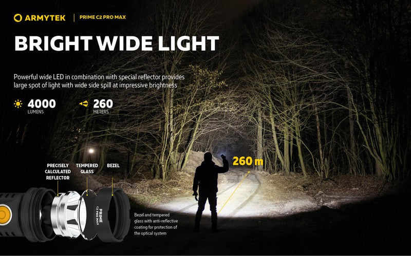Prime C2 PRO MAX V4 Magnet USB – 4000/3720 Lumens