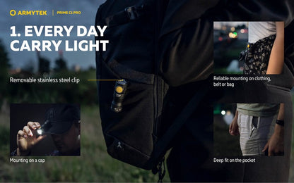 Prime C1 PRO V4 Magnet USB – 1000/930 Lumens
