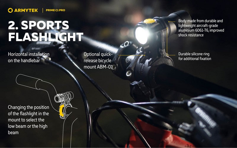 Prime C1 PRO V4 Magnet USB – 1000/930 Lumens
