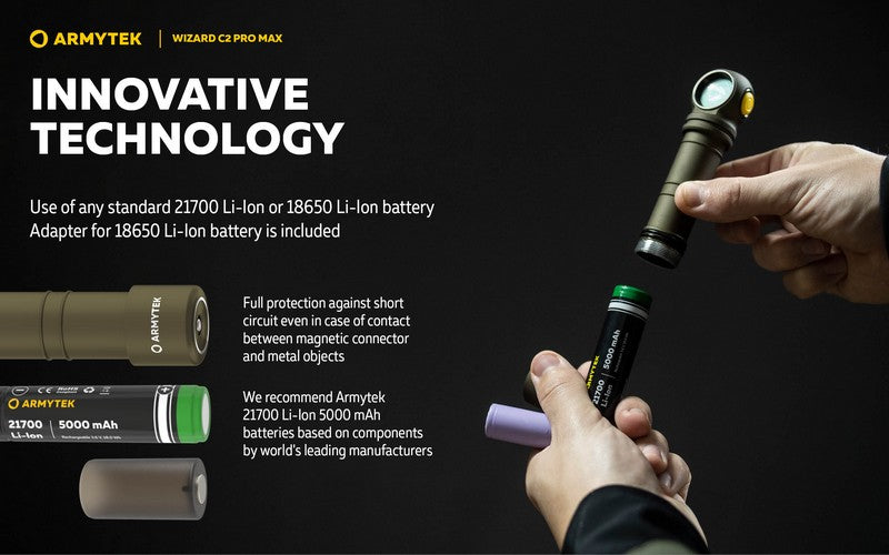 Wizard C2 Pro Max OLIVE Magnet USB – 4000 Lumens