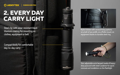 Dobermann Pro Magnet USB – 1500/1400 Lumens