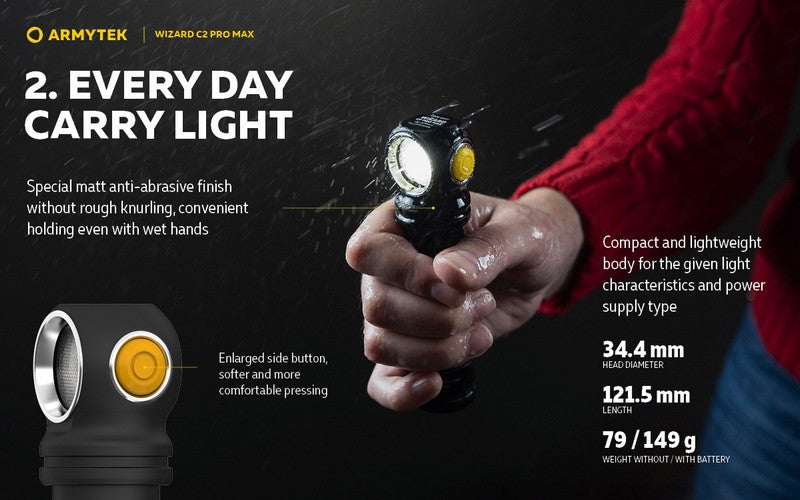 Wizard C2 Pro Max Magnet USB – 4000/3720 Lumens