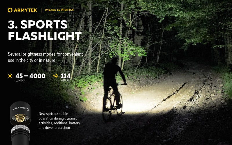 Wizard C2 Pro Max Magnet USB – 4000/3720 Lumens